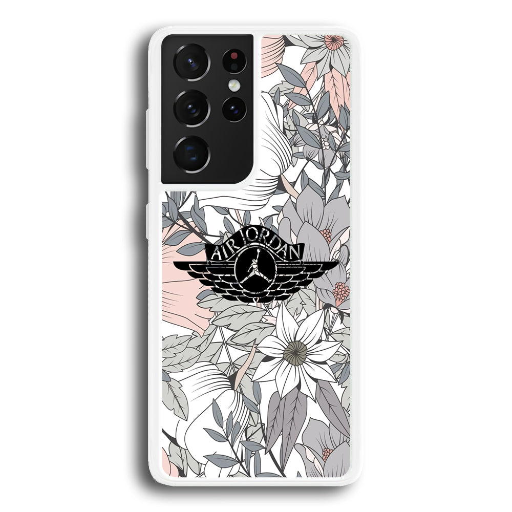 Air Jordan Logo Flower Aesthetic Samsung Galaxy S21 Ultra Case