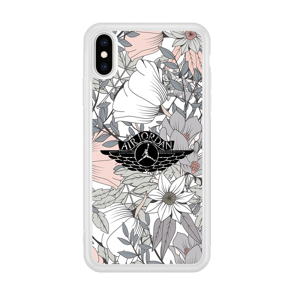 Air Jordan Logo Flower Aesthetic iPhone XS Case