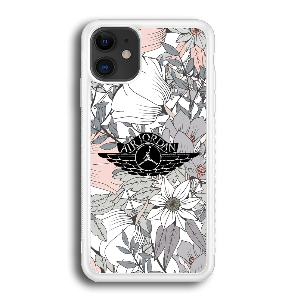 Air Jordan Logo Flower Aesthetic iPhone 12 Case