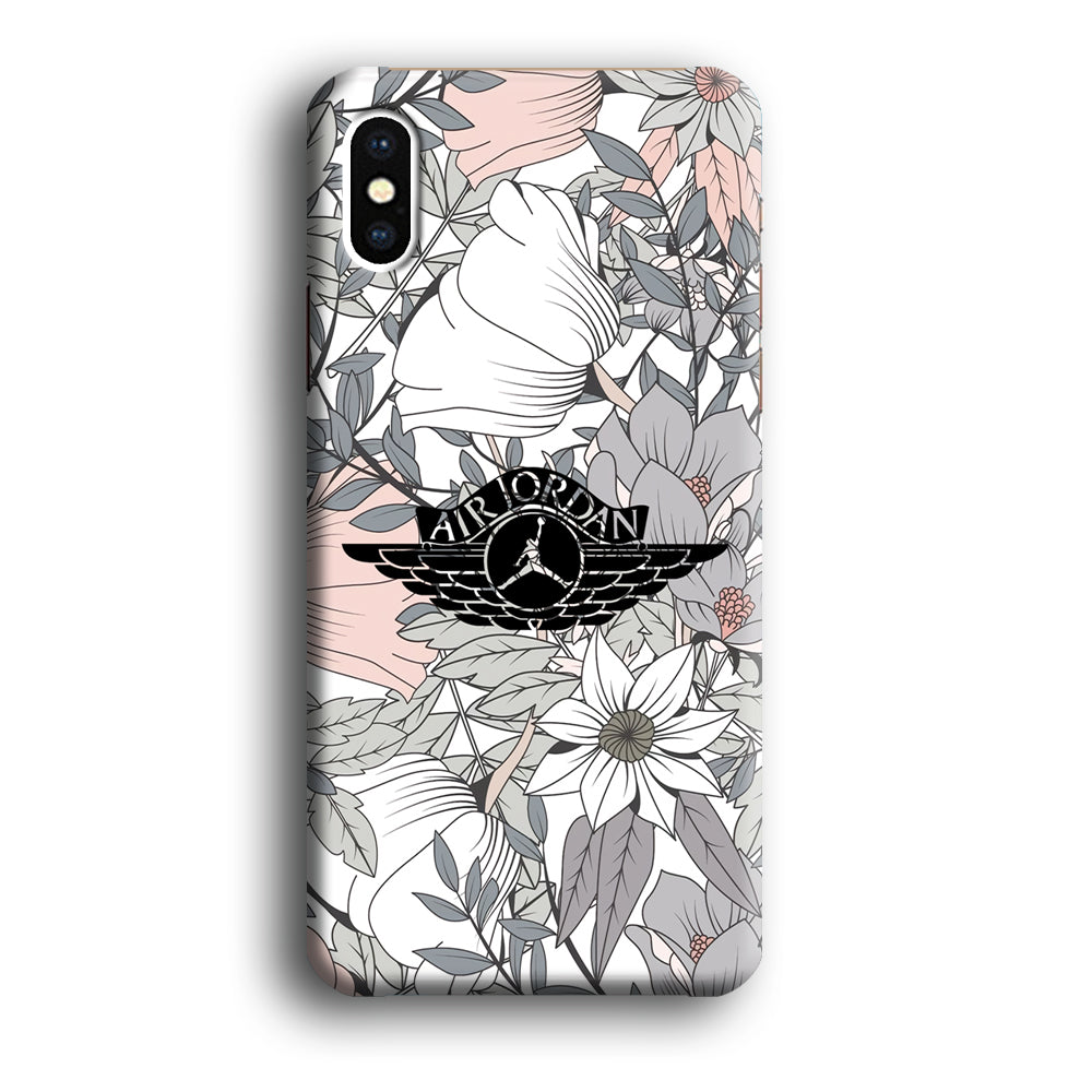 Air Jordan Logo Flower Aesthetic iPhone X Case