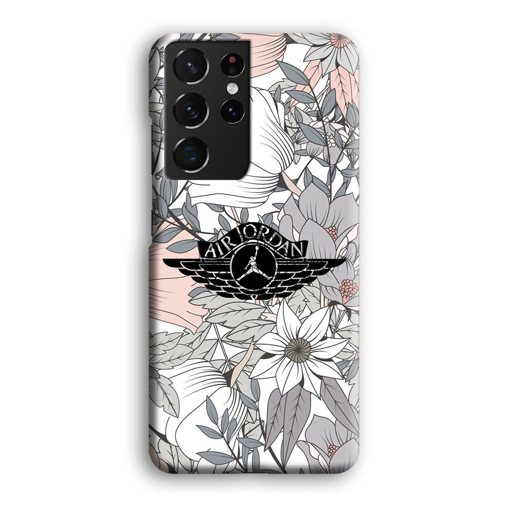 Air Jordan Logo Flower Aesthetic Samsung Galaxy S21 Ultra Case