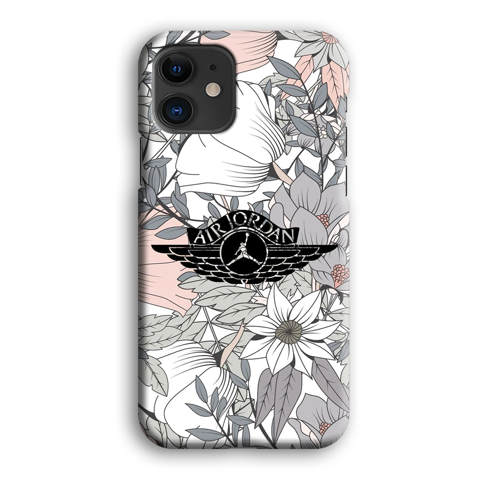 Air Jordan Logo Flower Aesthetic iPhone 12 Case