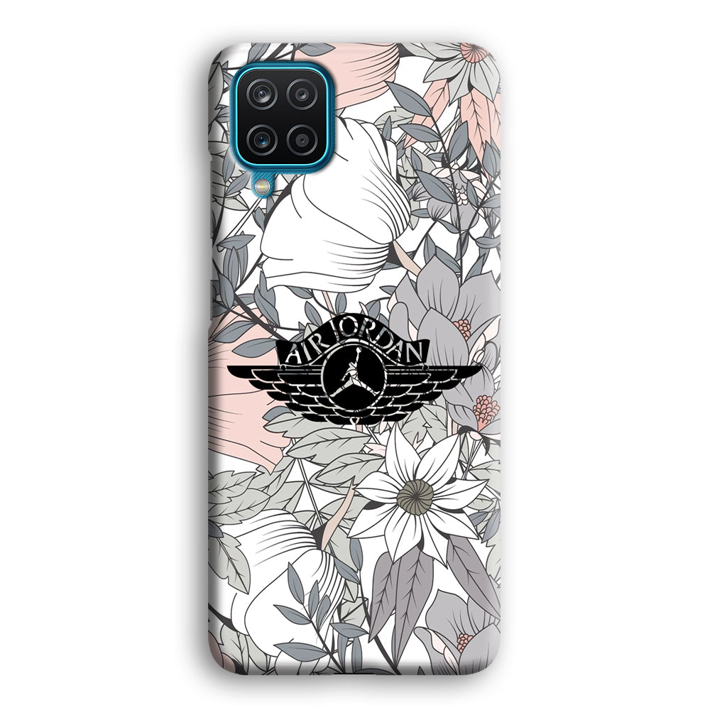 Air Jordan Logo Flower Aesthetic Samsung Galaxy A12 Case