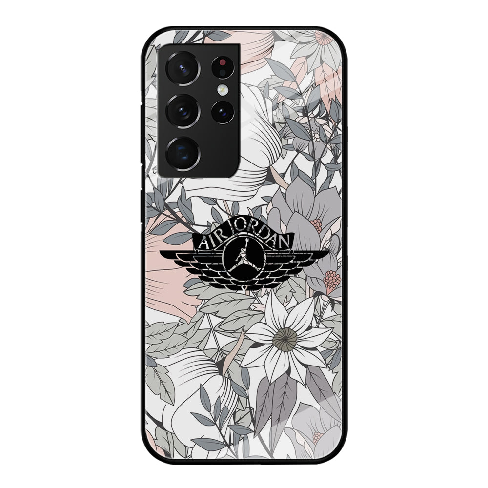 Air Jordan Logo Flower Aesthetic Samsung Galaxy S21 Ultra Case