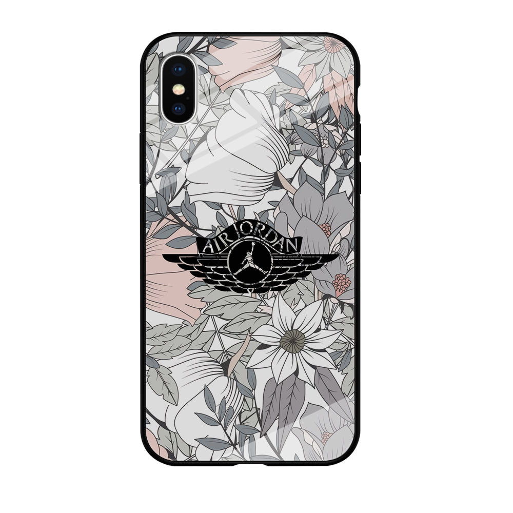 Air Jordan Logo Flower Aesthetic iPhone XS Case