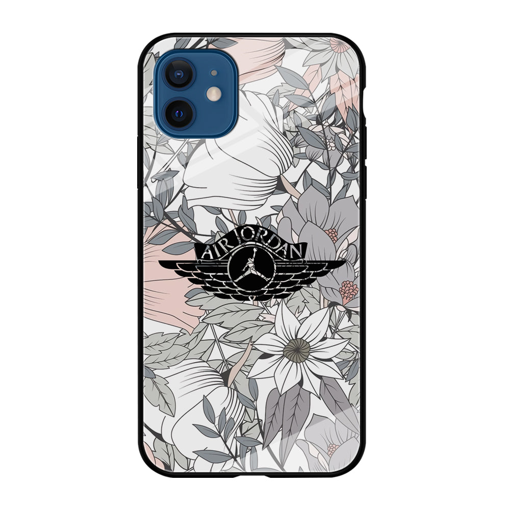 Air Jordan Logo Flower Aesthetic iPhone 12 Case