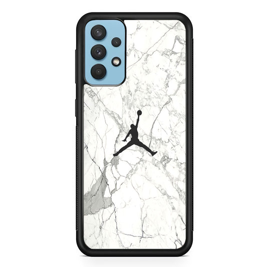 Air Jordan Marble Soft Black Samsung Galaxy A32 Case