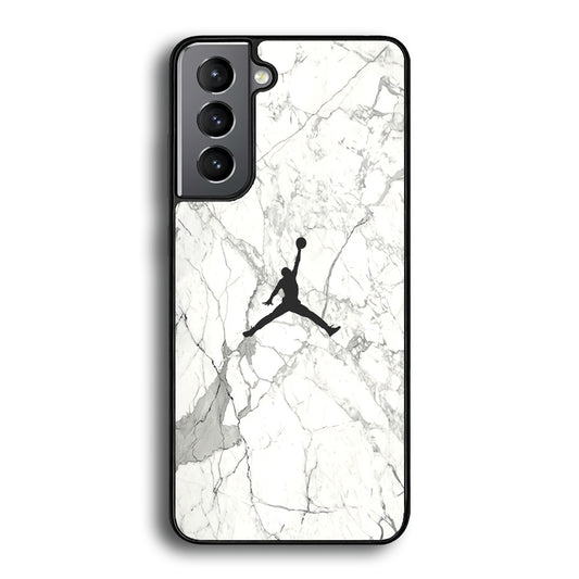 Air Jordan Marble Soft Black Samsung Galaxy S21 Plus Case - Carneyforia