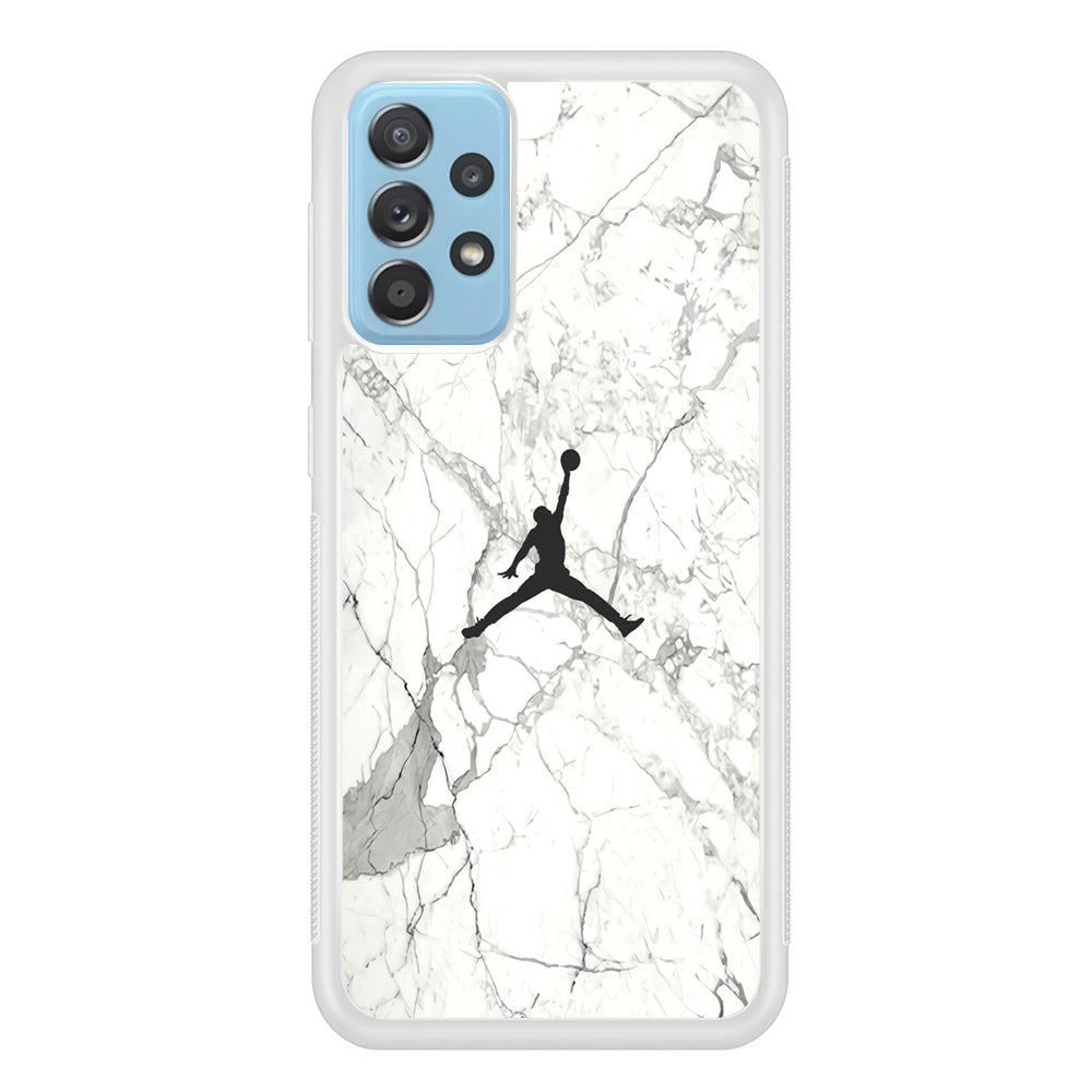 Air Jordan Marble Soft Black Samsung Galaxy A72 Case