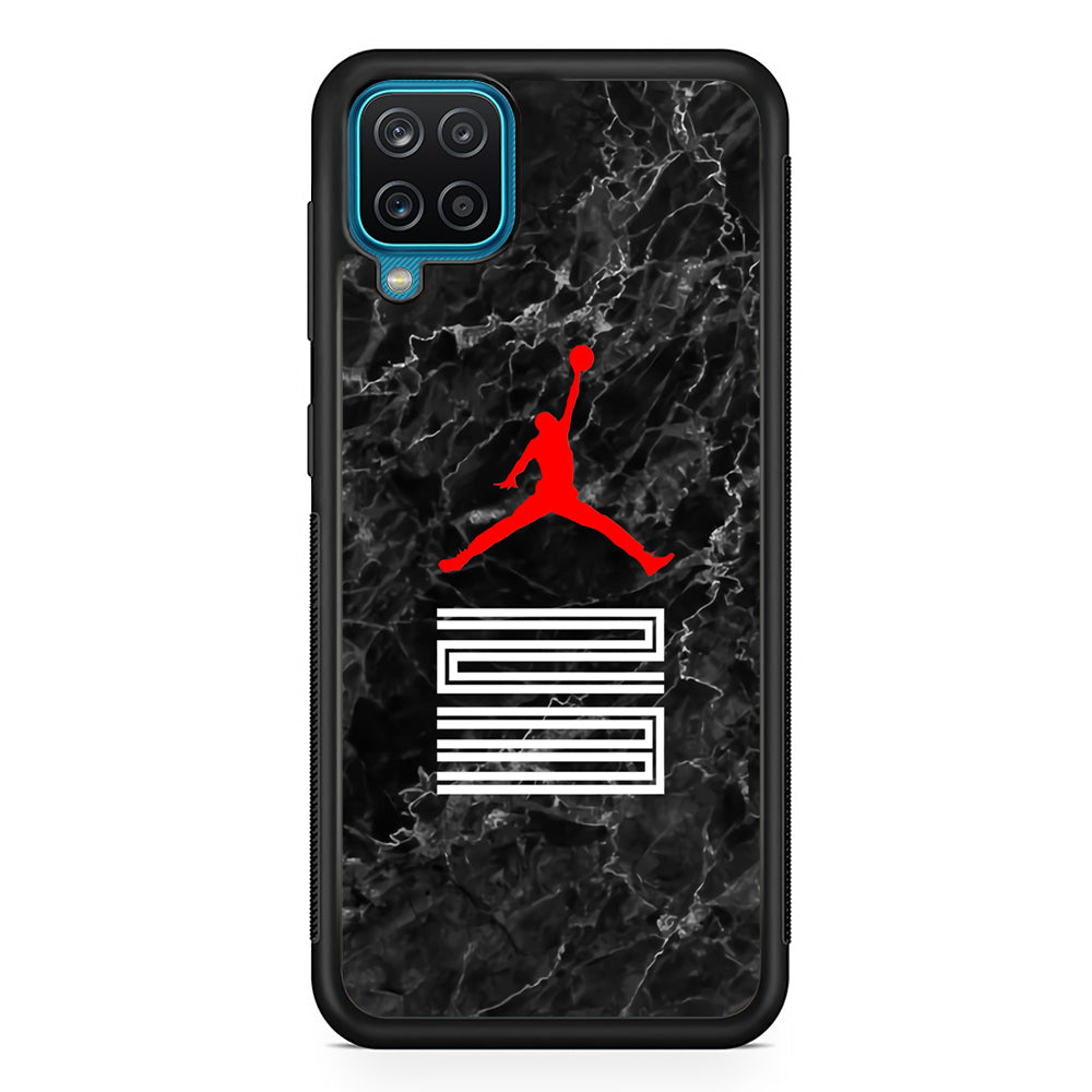 Air Jordan Marble and Retro Samsung Galaxy A12 Case