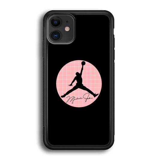 Air Jordan Silhouette Pink Net iPhone 12 Case