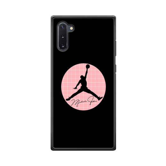 Air Jordan Silhouette Pink Net Samsung Galaxy Note 10 Case