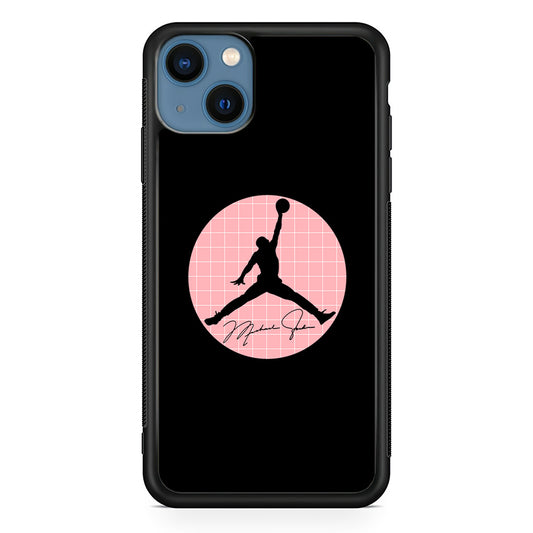 Air Jordan Silhouette Pink Net iPhone 13 Case