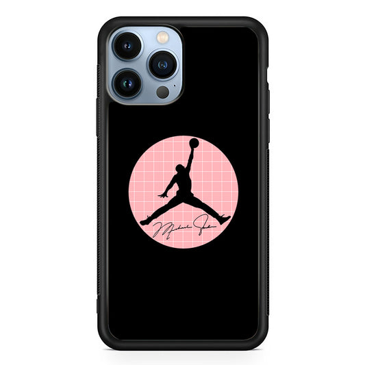 Air Jordan Silhouette Pink Net iPhone 13 Pro Max Case