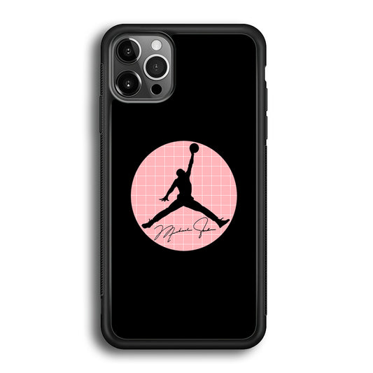 Air Jordan Silhouette Pink Net iPhone 12 Pro Max Case