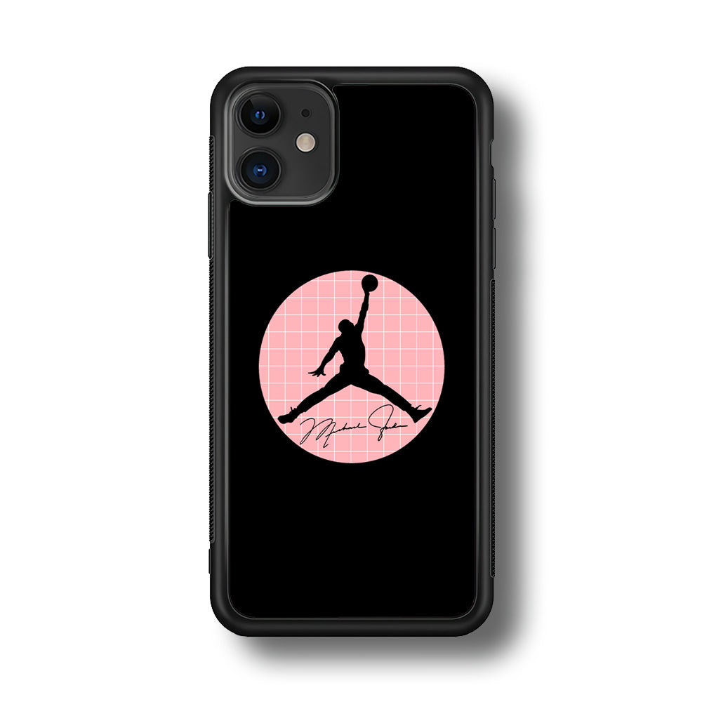 Air Jordan Silhouette Pink Net iPhone 11 Case