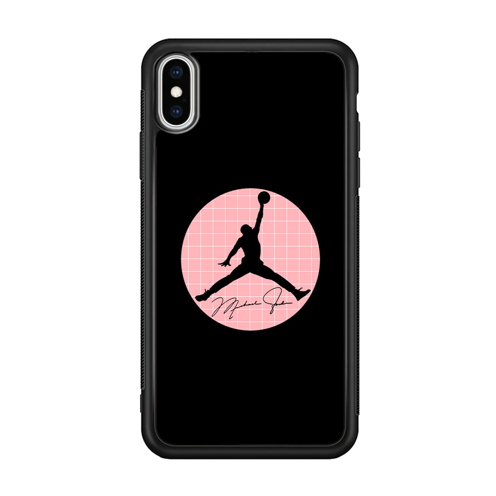 Air Jordan Silhouette Pink Net iPhone XS Case