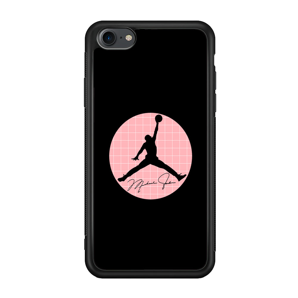 Air Jordan Silhouette Pink Net iPhone 7 Case