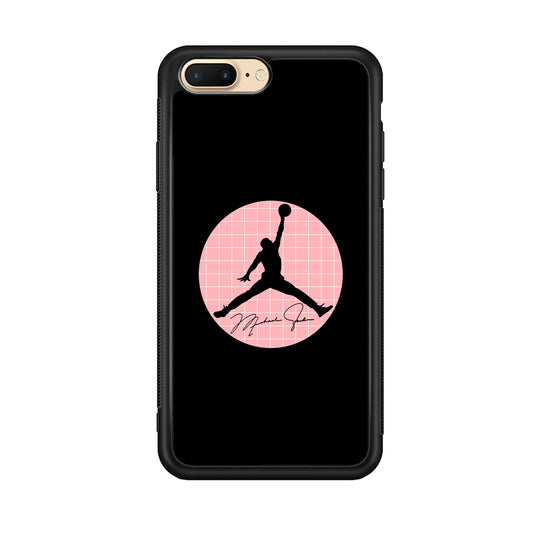 Air Jordan Silhouette Pink Net iPhone 7 Plus Case