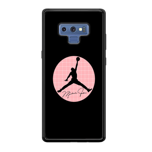 Air Jordan Silhouette Pink Net Samsung Galaxy Note 9 Case