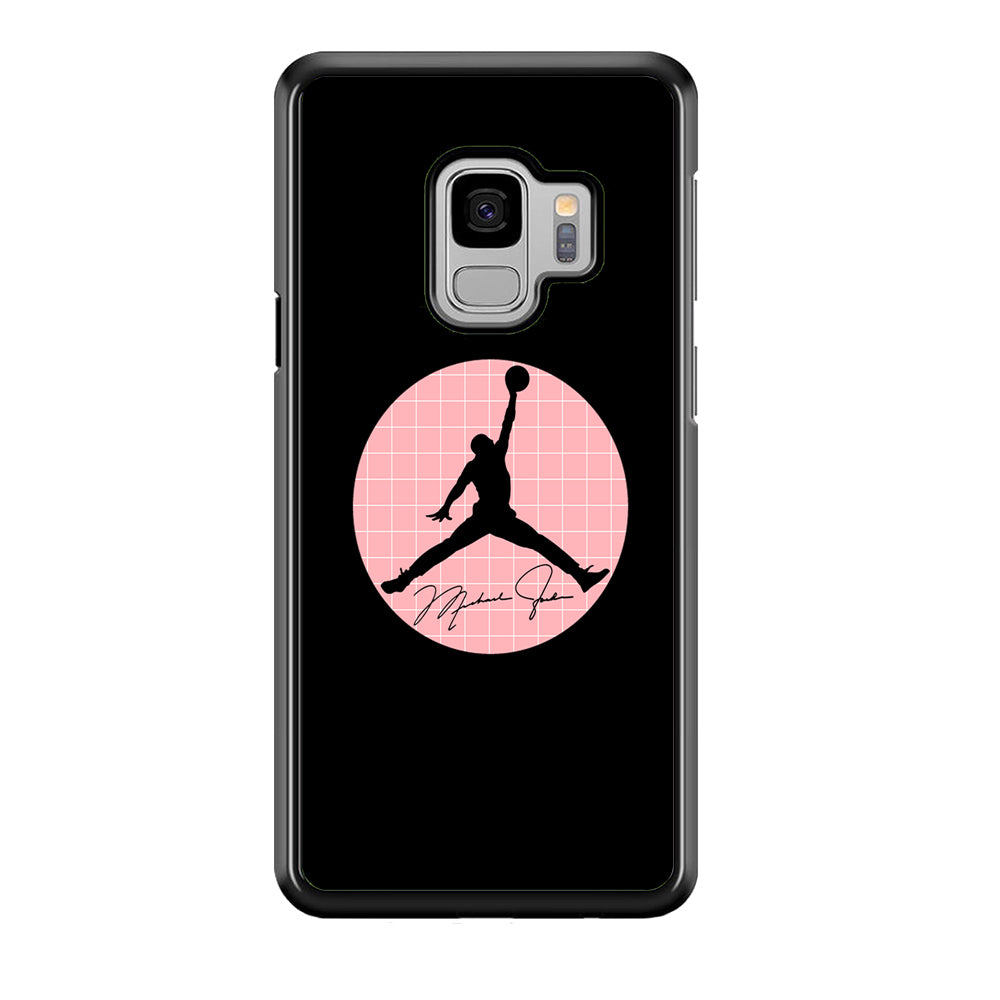 Air Jordan Silhouette Pink Net Samsung Galaxy S9 Case