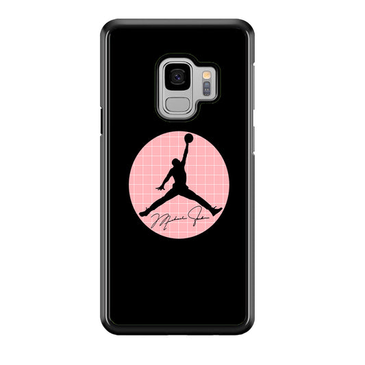Air Jordan Silhouette Pink Net Samsung Galaxy S9 Case