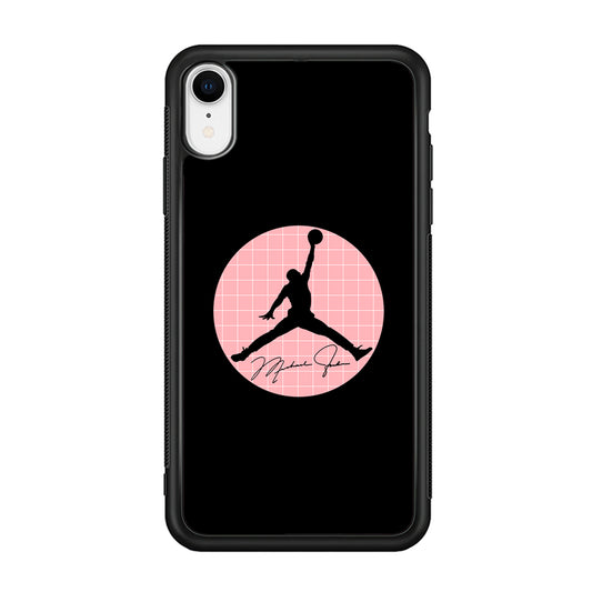 Air Jordan Silhouette Pink Net iPhone XR Case