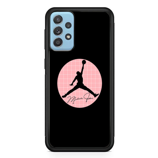Air Jordan Silhouette Pink Net Samsung Galaxy A52 Case
