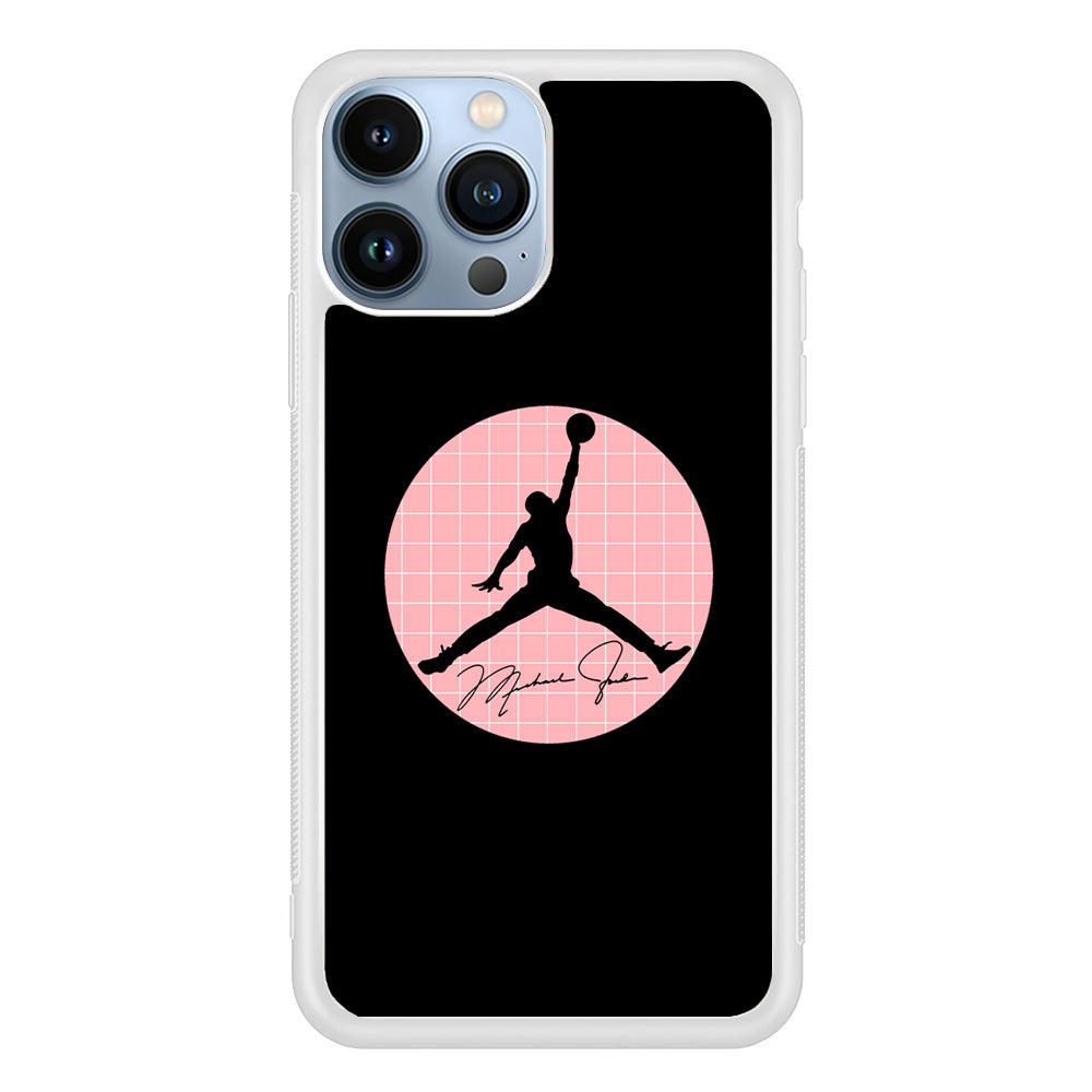 Air Jordan Silhouette Pink Net iPhone 13 Pro Max Case