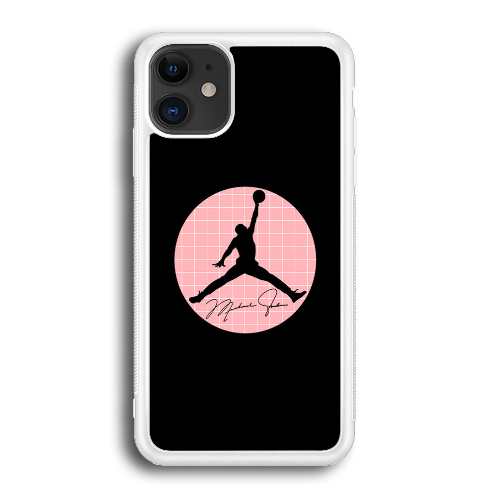 Air Jordan Silhouette Pink Net iPhone 12 Case