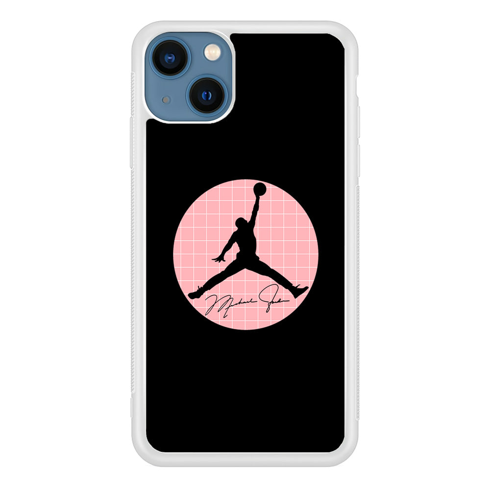 Air Jordan Silhouette Pink Net iPhone 13 Case