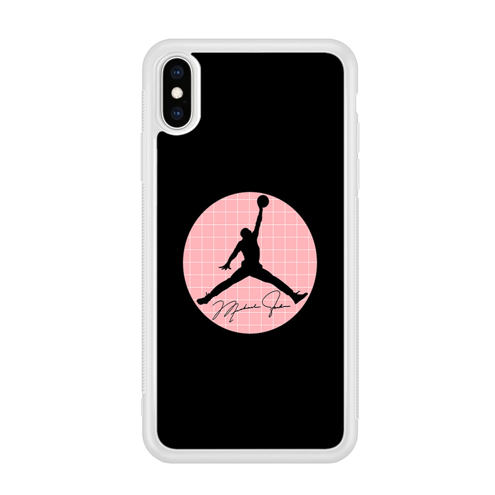 Air Jordan Silhouette Pink Net iPhone XS Case