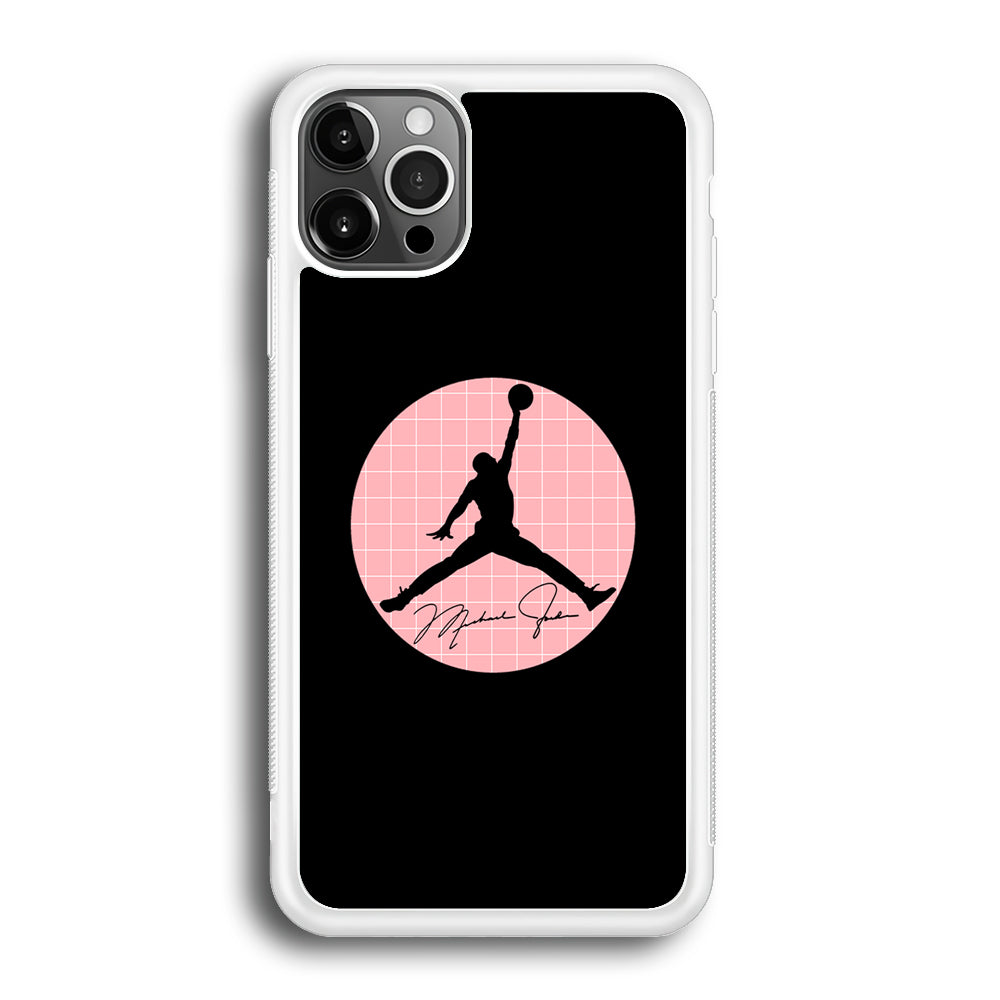Air Jordan Silhouette Pink Net iPhone 12 Pro Case