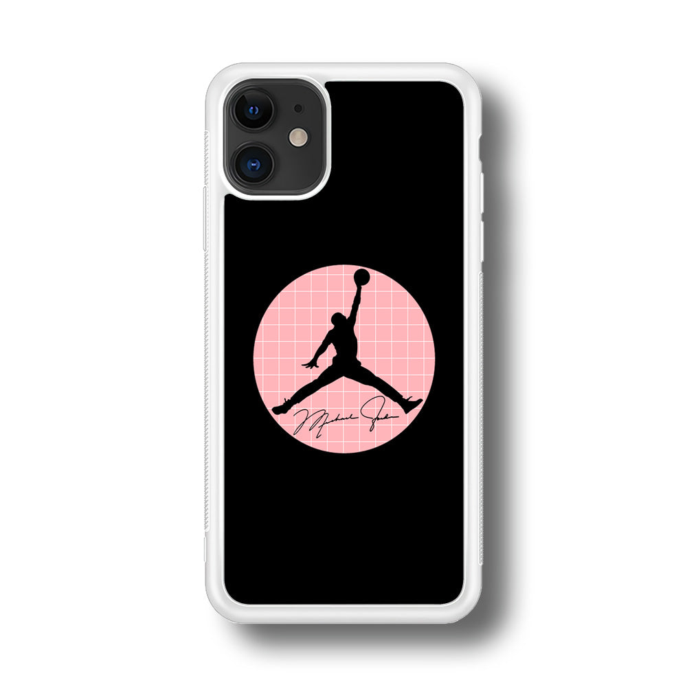 Air Jordan Silhouette Pink Net iPhone 11 Case