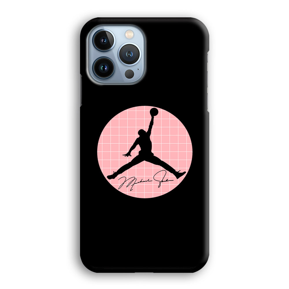 Air Jordan Silhouette Pink Net iPhone 13 Pro Max Case