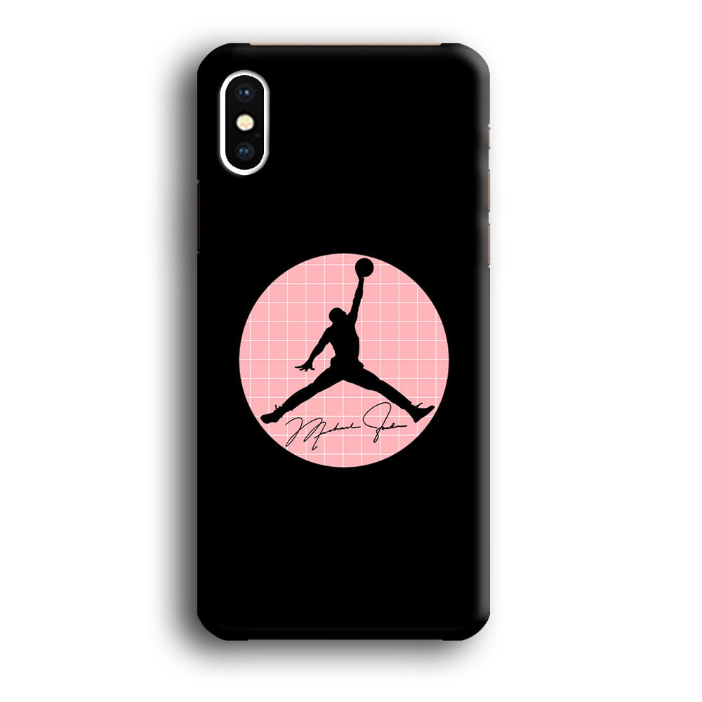 Air Jordan Silhouette Pink Net iPhone X Case