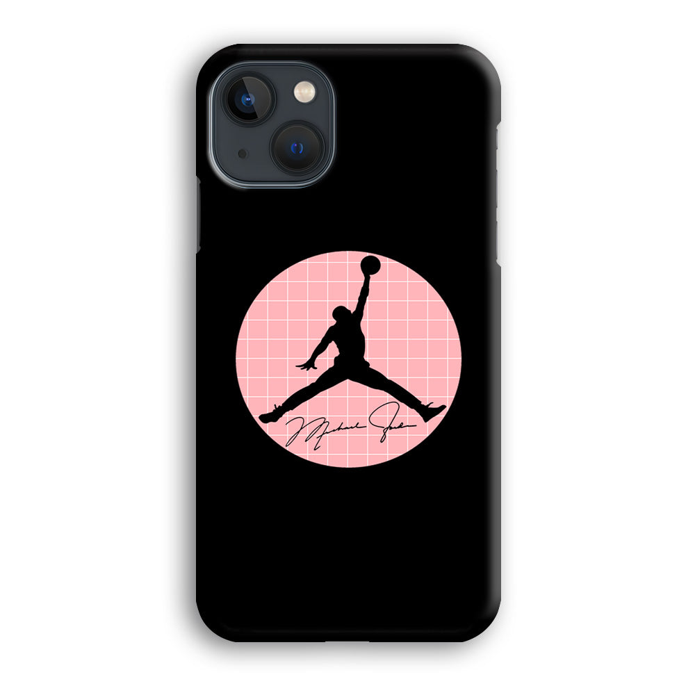 Air Jordan Silhouette Pink Net iPhone 13 Case