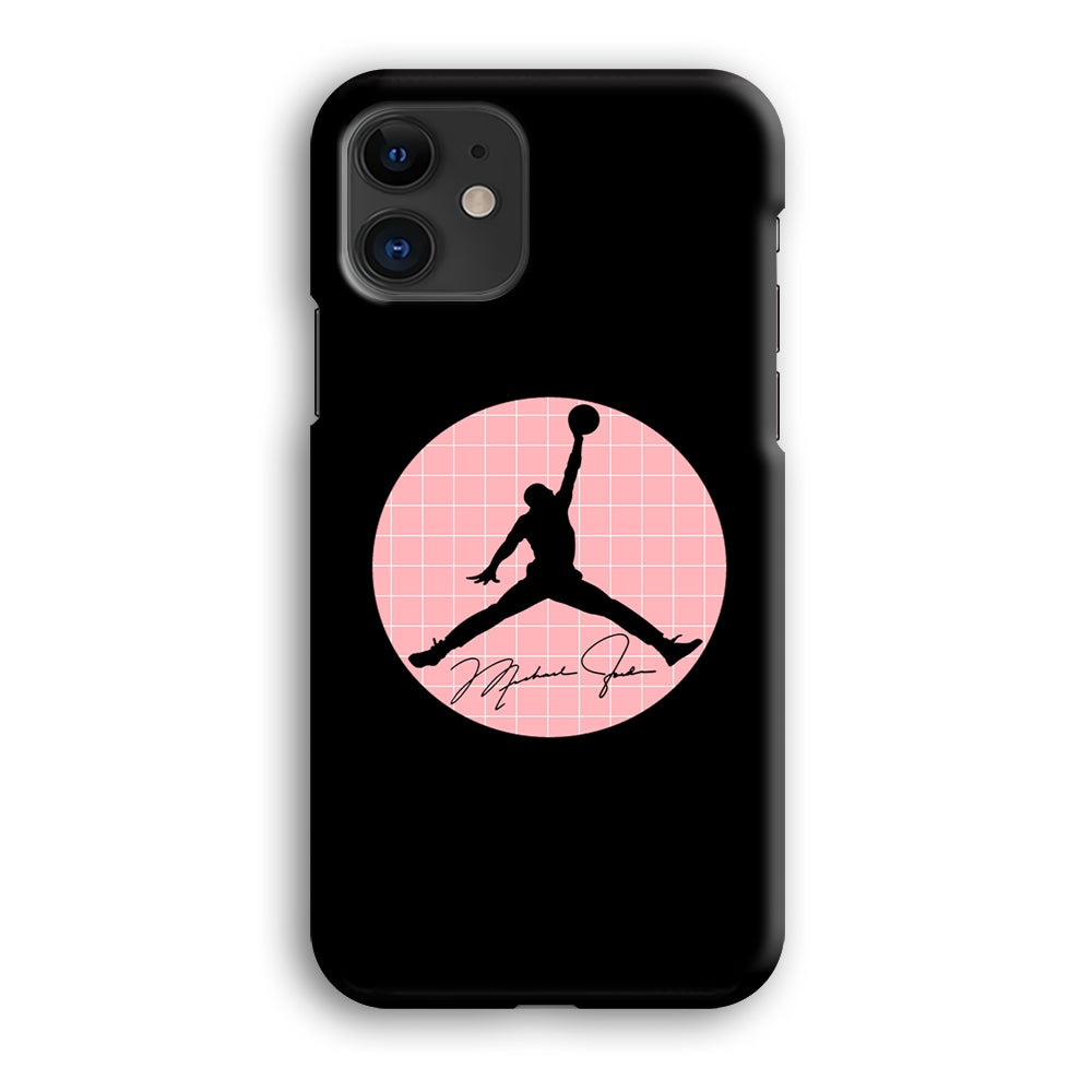 Air Jordan Silhouette Pink Net iPhone 12 Case