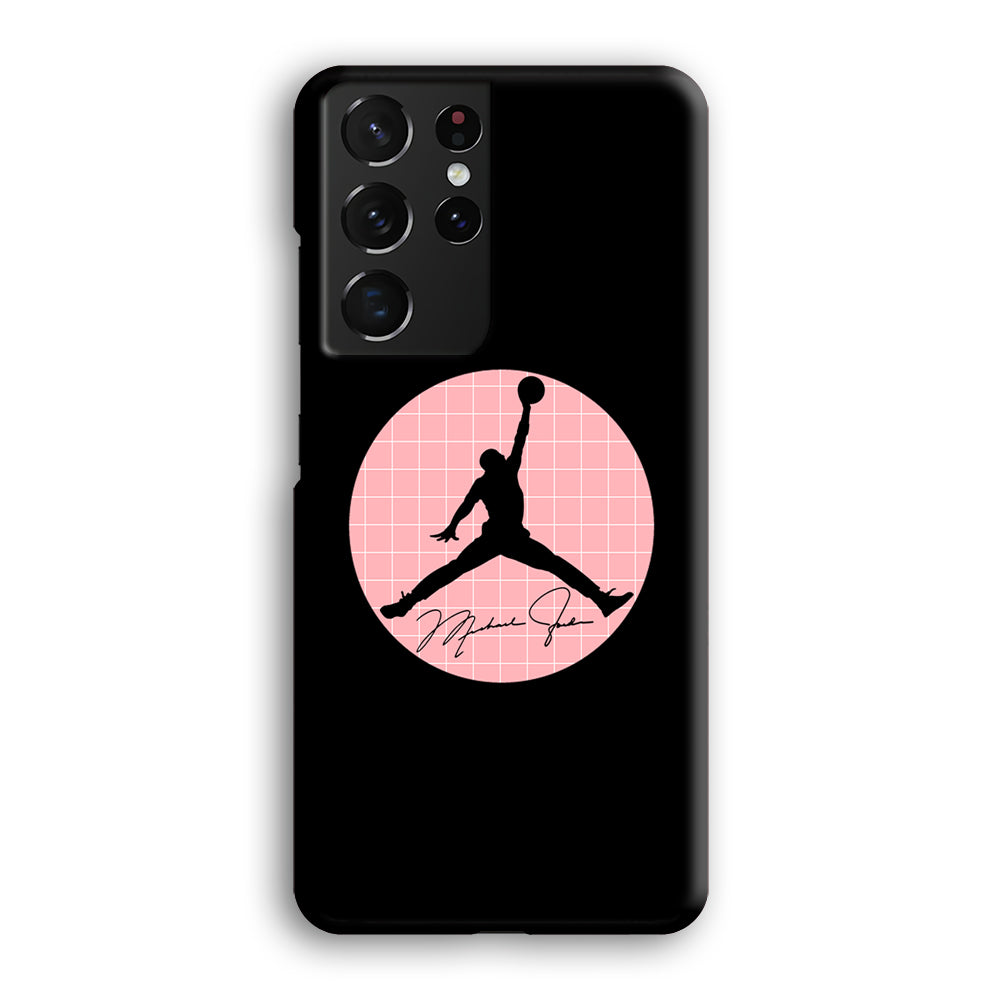 Air Jordan Silhouette Pink Net Samsung Galaxy S21 Ultra Case