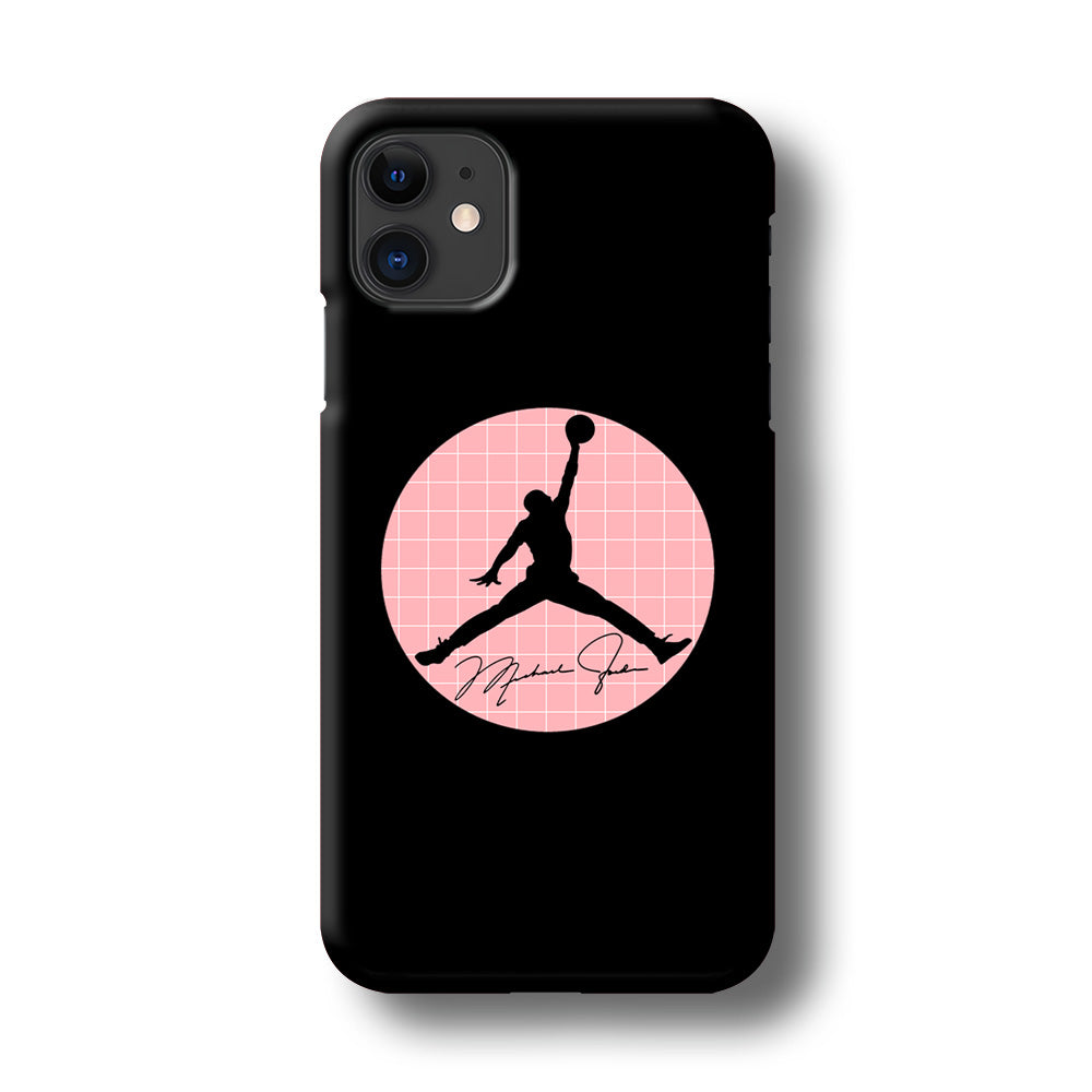 Air Jordan Silhouette Pink Net iPhone 11 Case