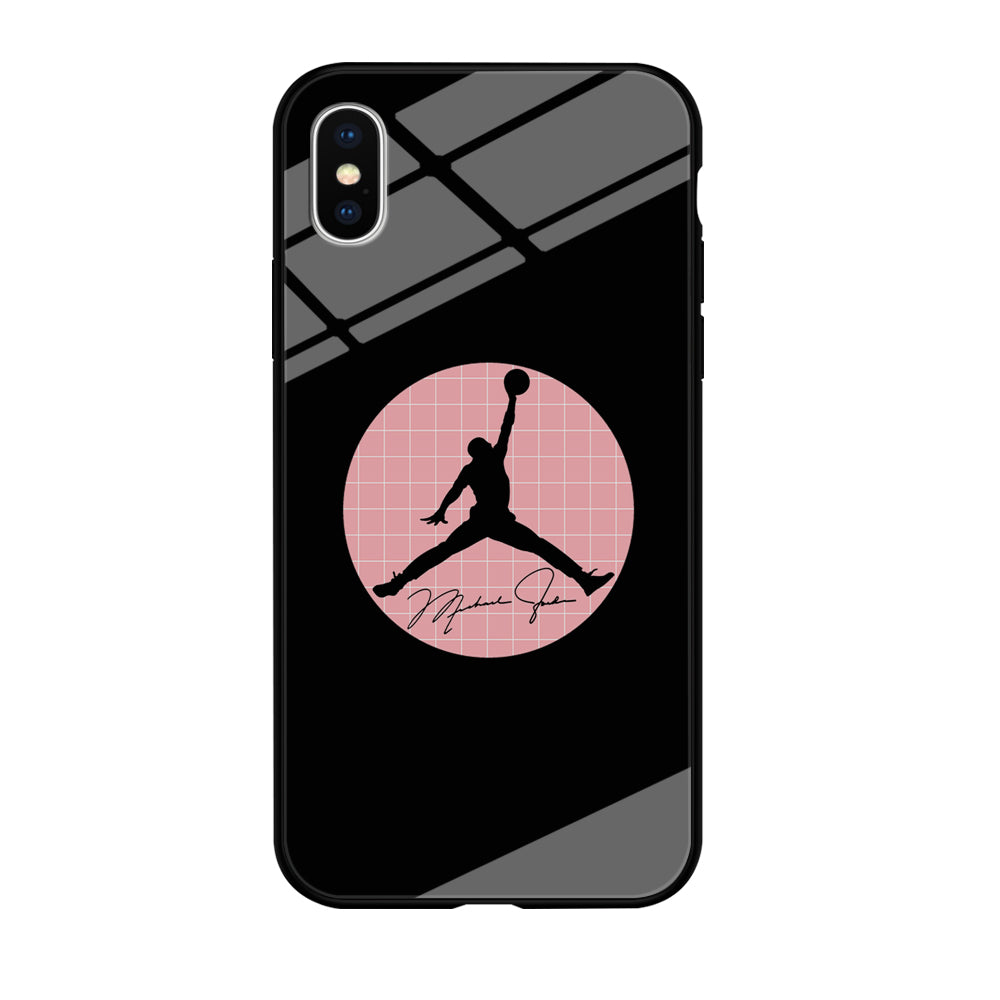 Air Jordan Silhouette Pink Net iPhone XS Case