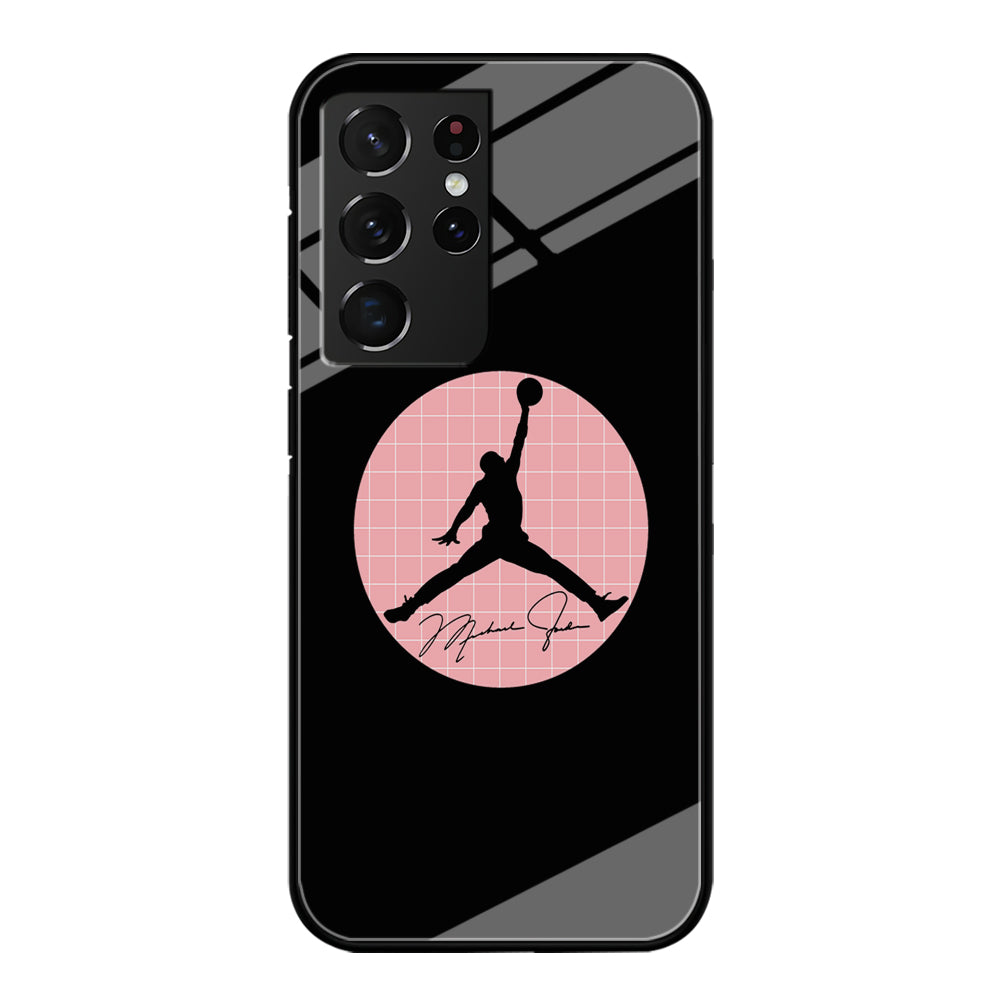 Air Jordan Silhouette Pink Net Samsung Galaxy S21 Ultra Case