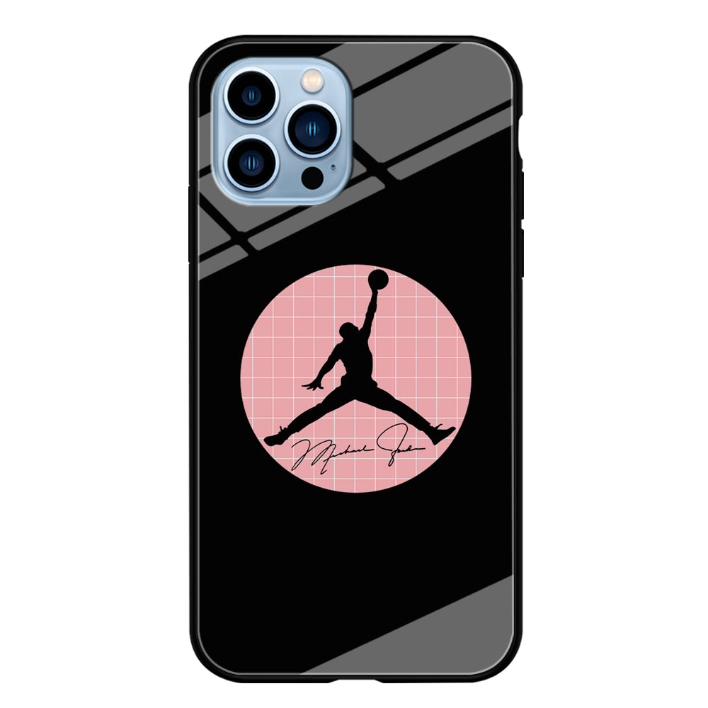 Air Jordan Silhouette Pink Net iPhone 13 Pro Max Case