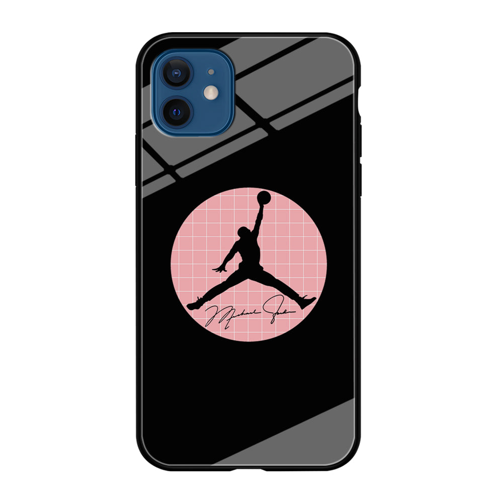 Air Jordan Silhouette Pink Net iPhone 12 Case