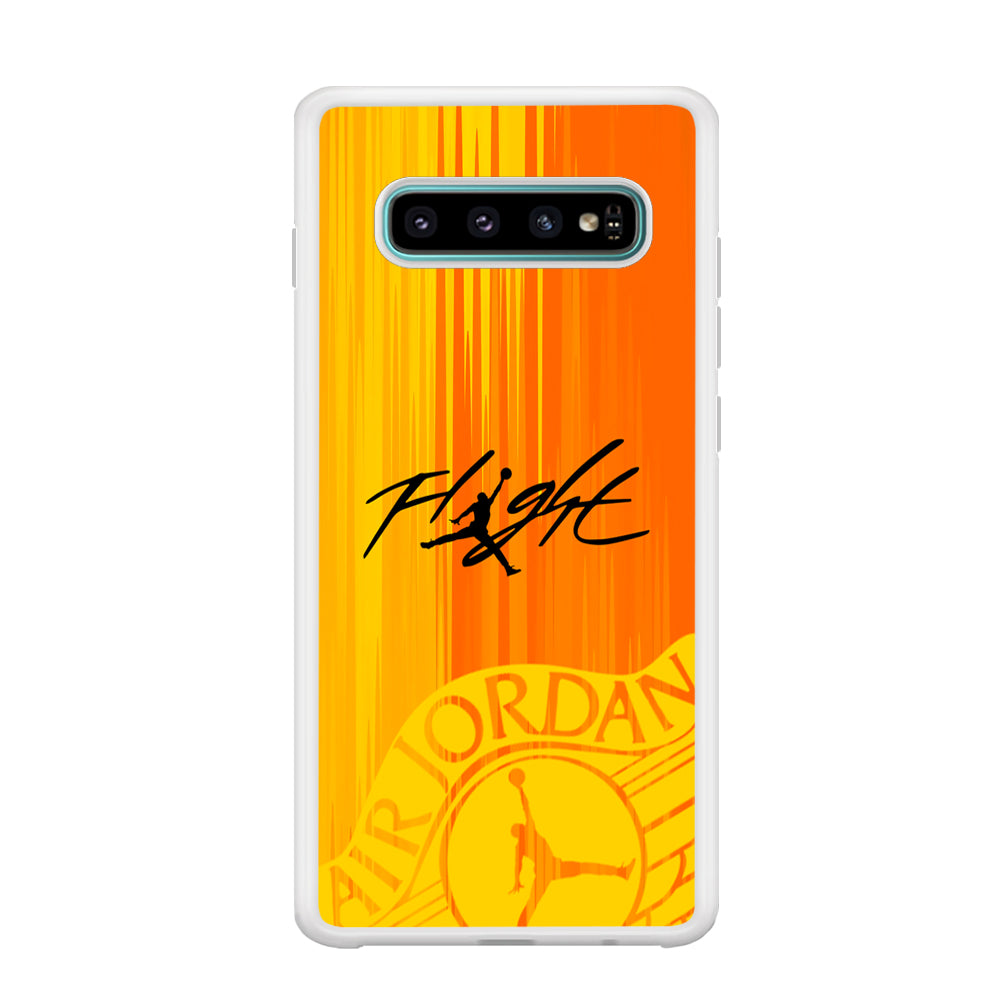 Air Jordan Yellow Sparkle Samsung Galaxy S10 Case