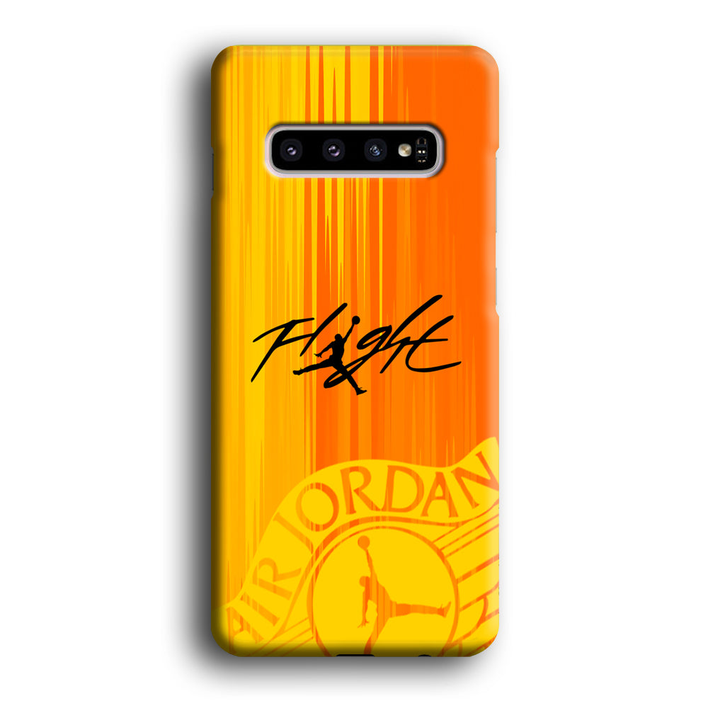 Air Jordan Yellow Sparkle Samsung Galaxy S10 Case