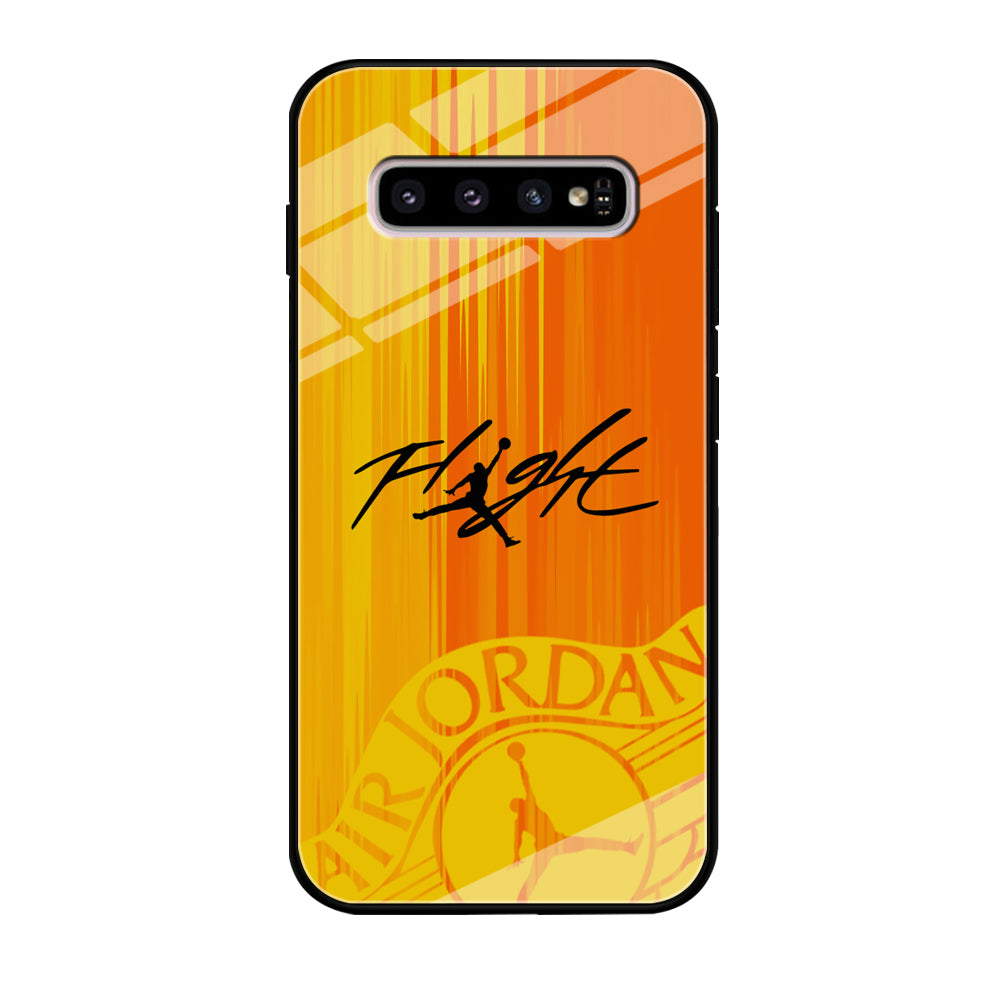 Air Jordan Yellow Sparkle Samsung Galaxy S10 Case