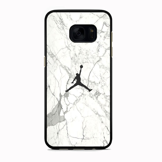 Air Jordan Marble Soft Black Samsung Galaxy S7 Edge Case