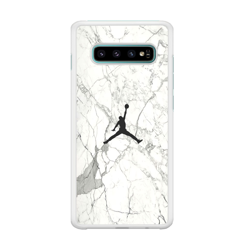 Air Jordan Marble Soft Black Samsung Galaxy S10 Plus Case