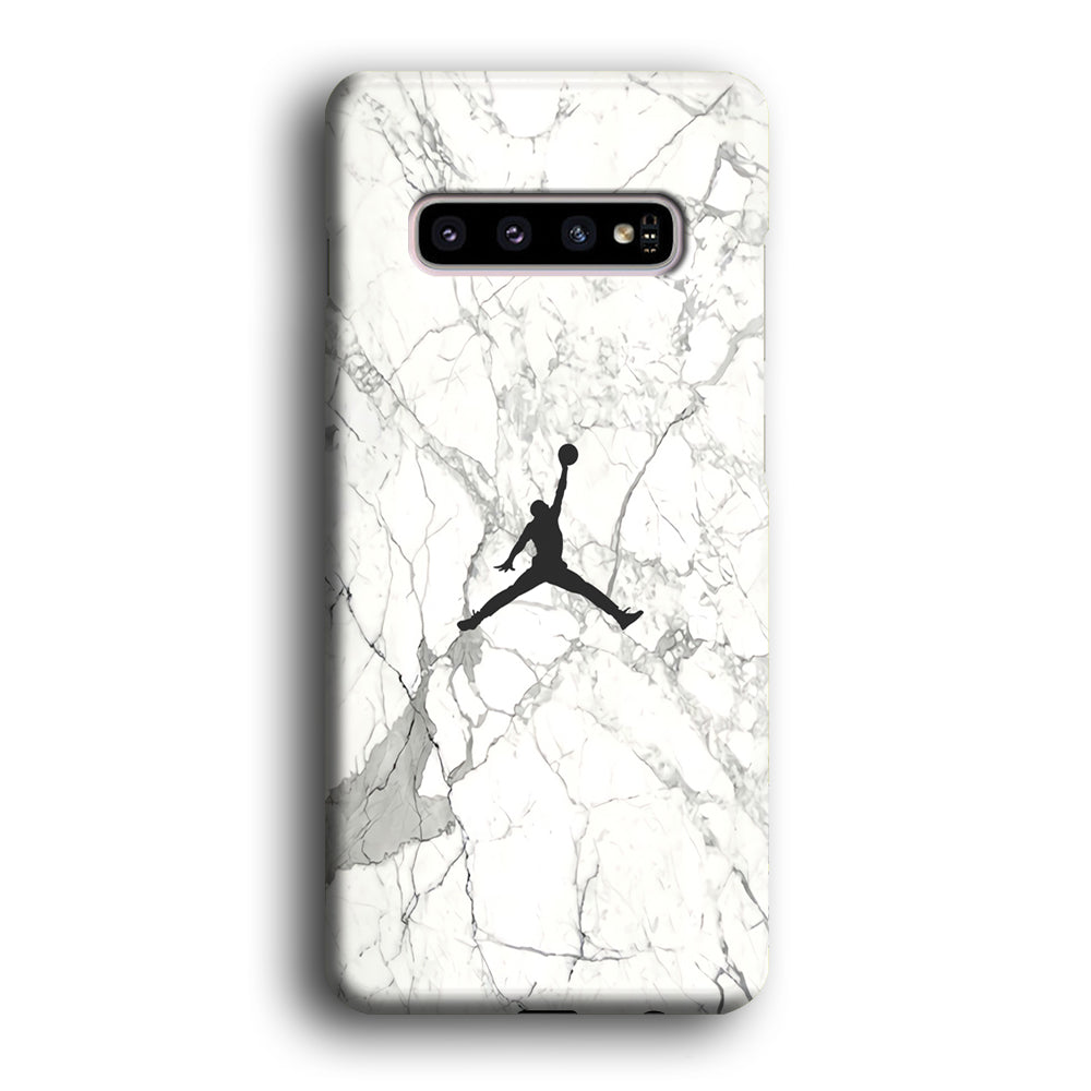 Air Jordan Marble Soft Black Samsung Galaxy S10 Plus Case